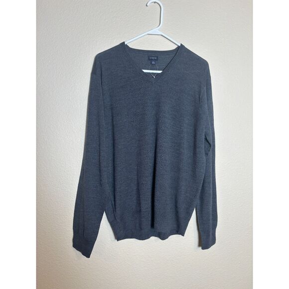 J. Crew Mens Wool blend sweater grey size L - Picture 1 of 8